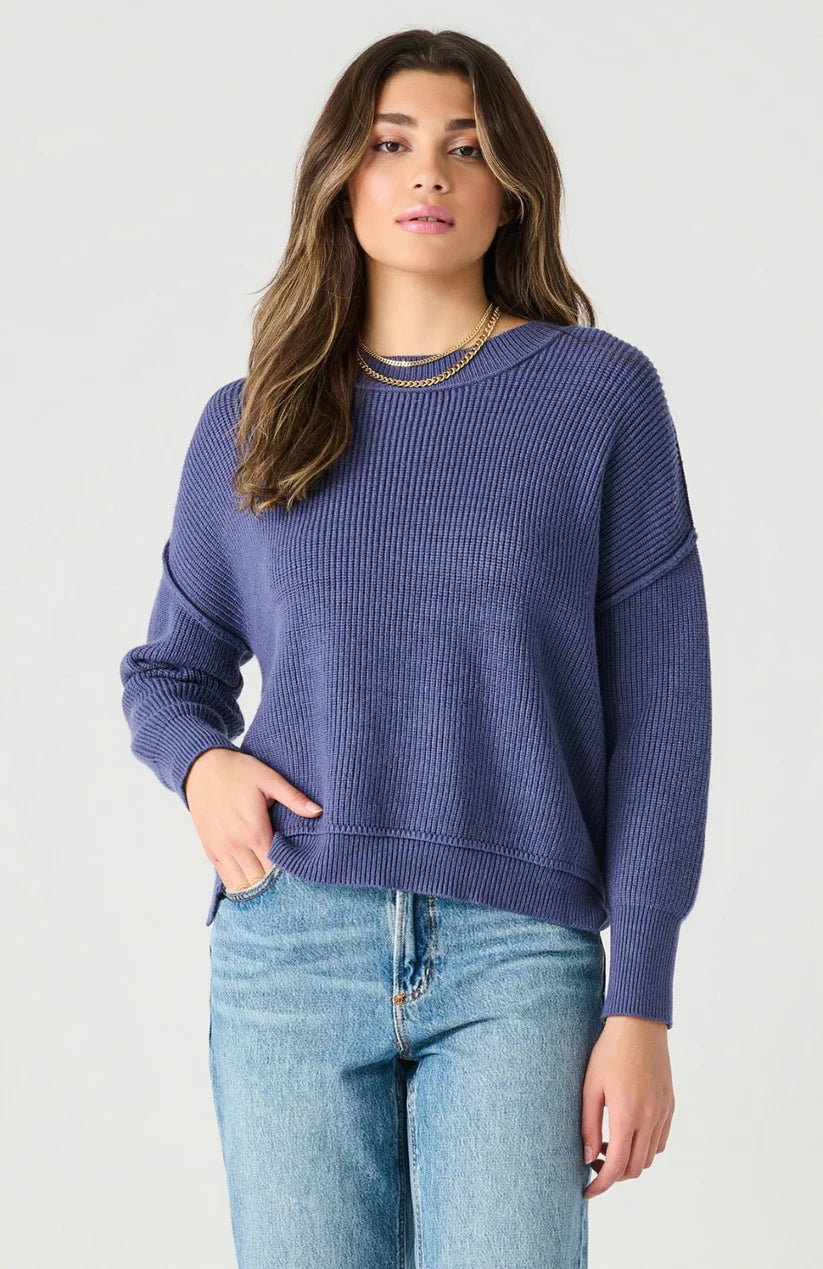 LS Drop Shoulder Mockneck Sweater