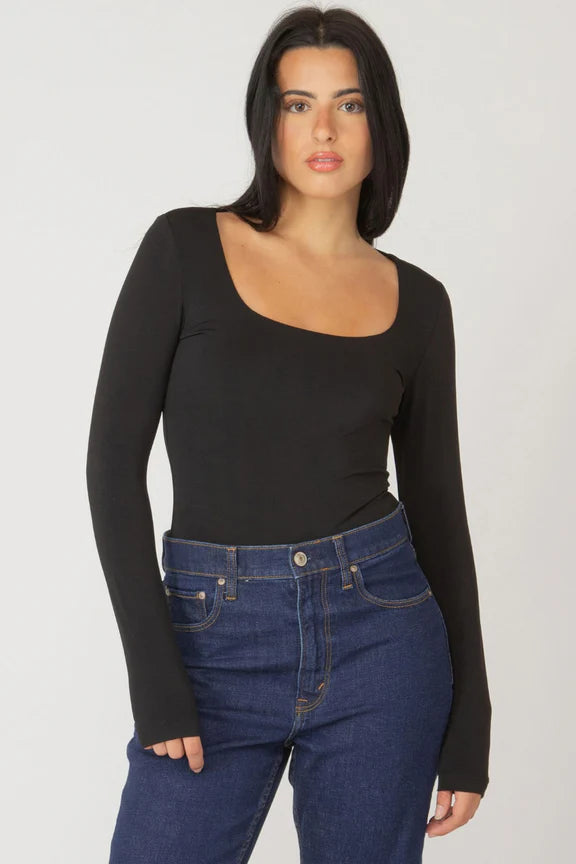 LS Squareneck Top - Black