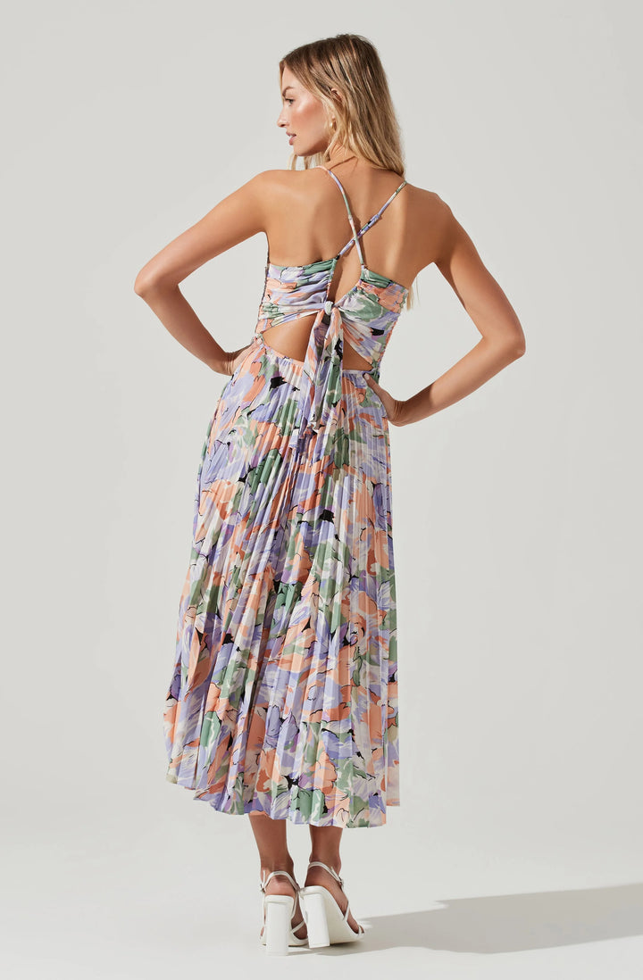 ASTR Blythe Dress- Coral Multi