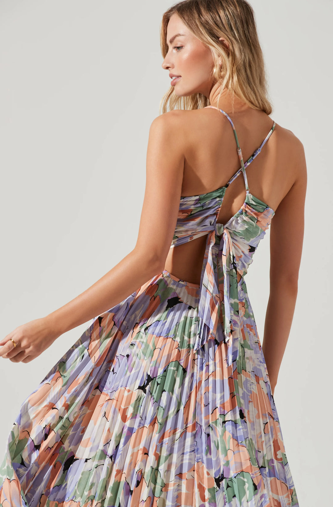 ASTR Blythe Dress- Coral Multi