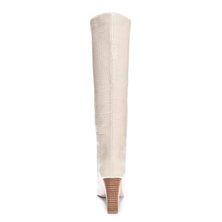 Frankie Tall Shaft Boot-Cream