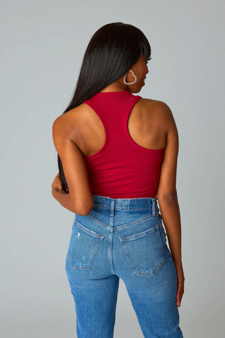 Jada Halter Bodysuit Red