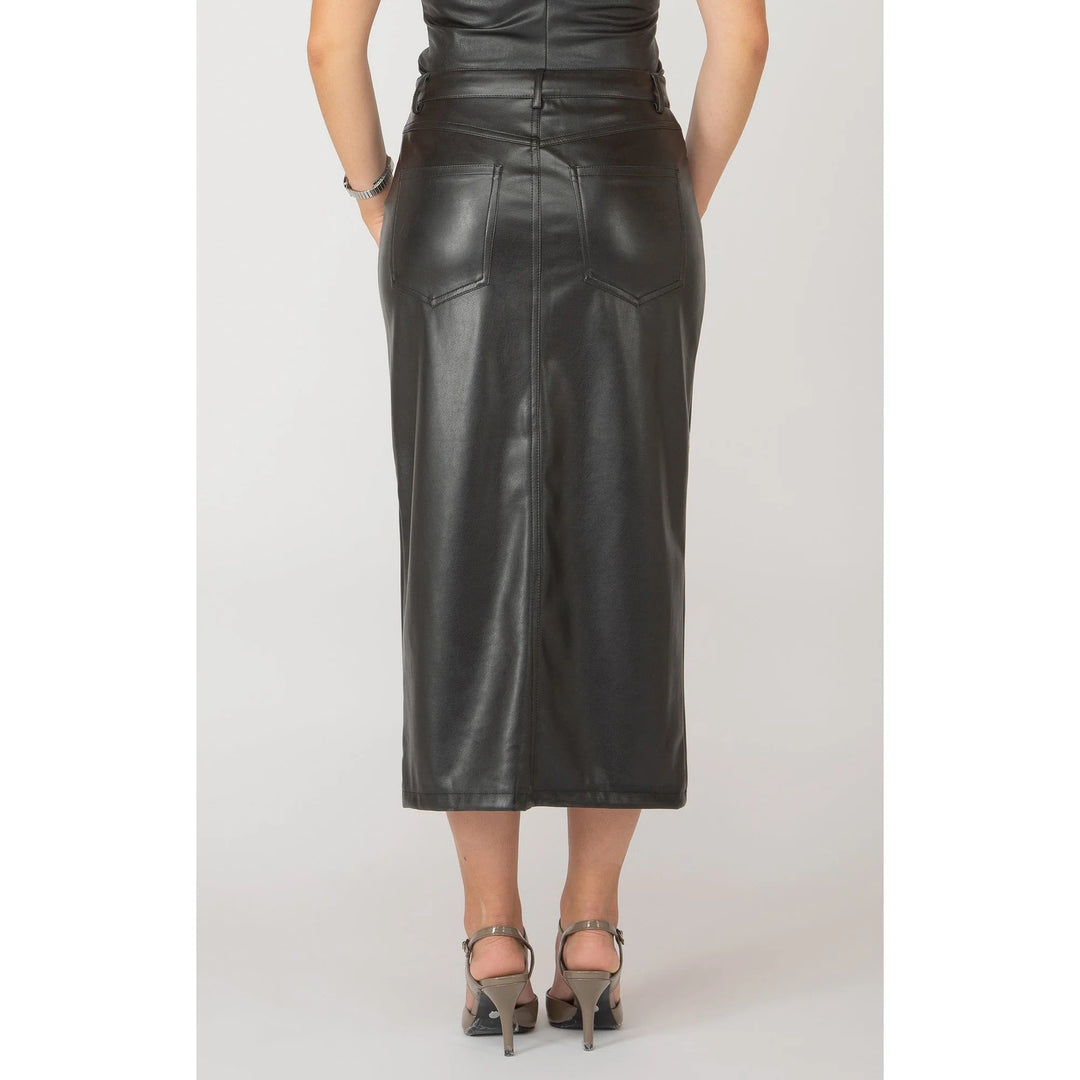 Faux Leather Midi Skirt