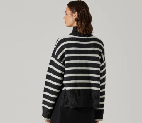 Sophea Sweater - Charcoal Cream