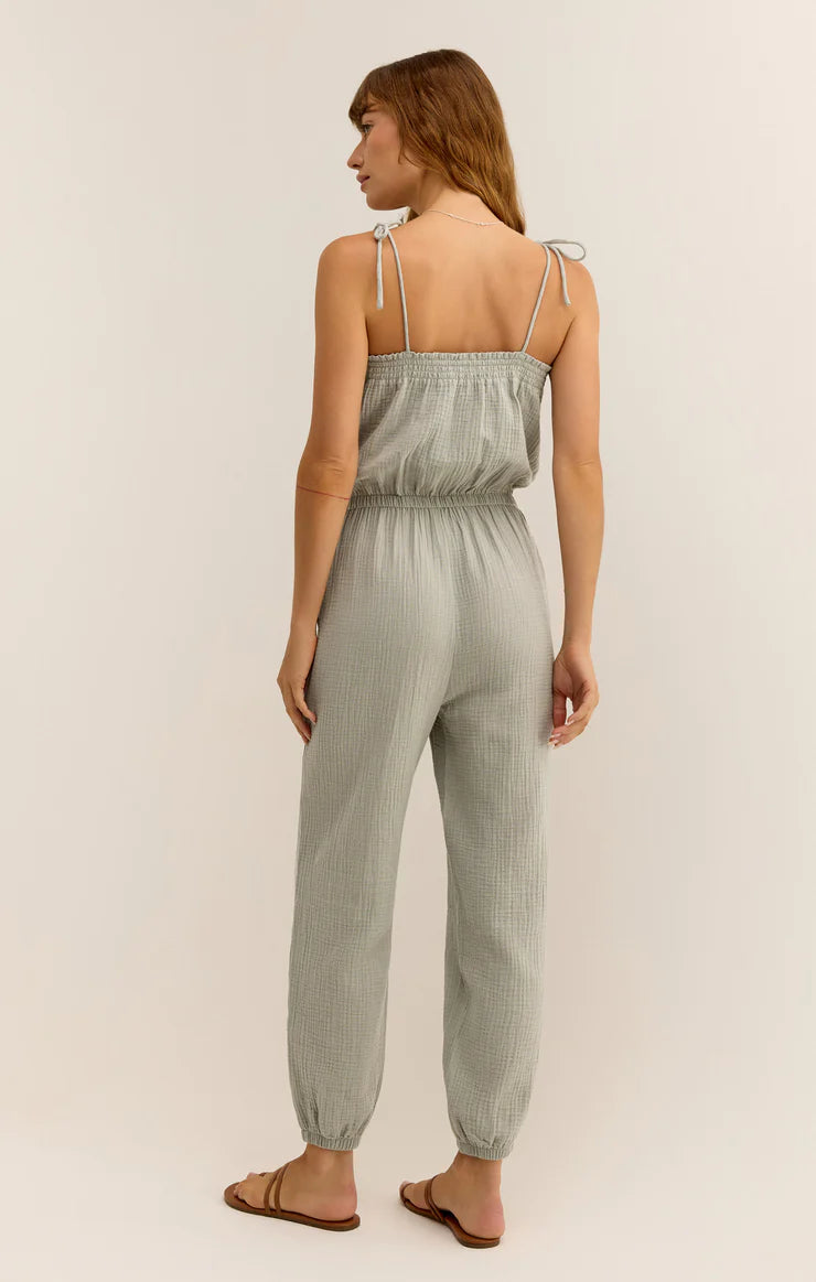 Kiara Gauze Jumpsuit - Pale Jade