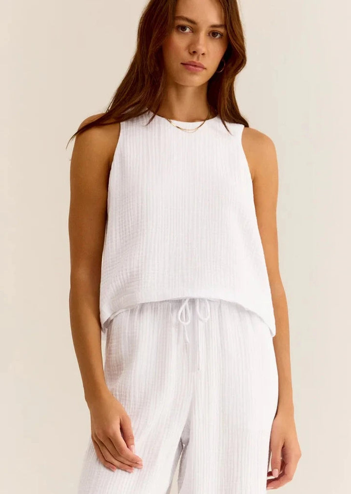 Beau Gauze Top - White
