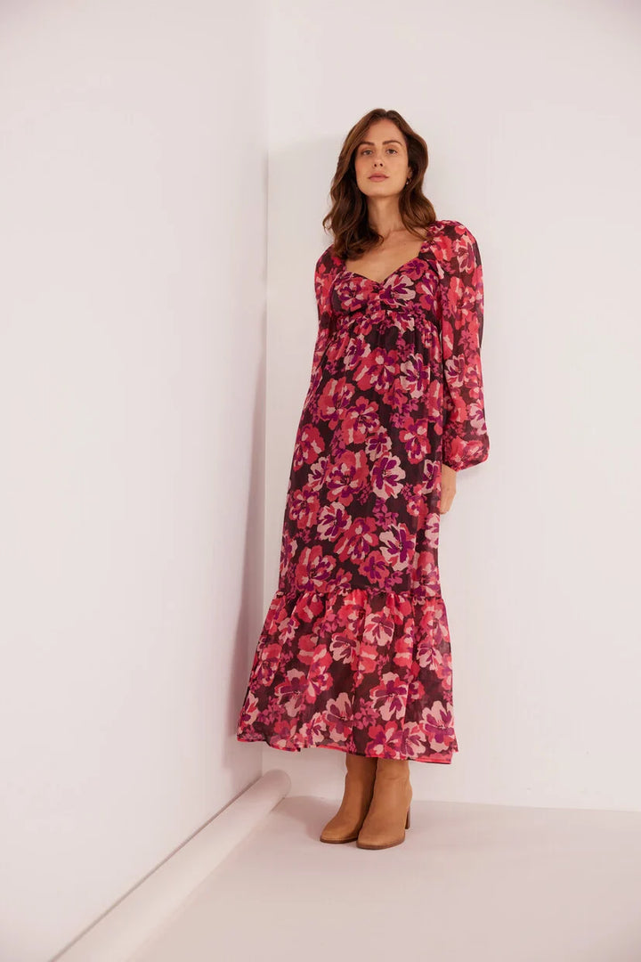 Mink Pink Savannah Babydoll Midi