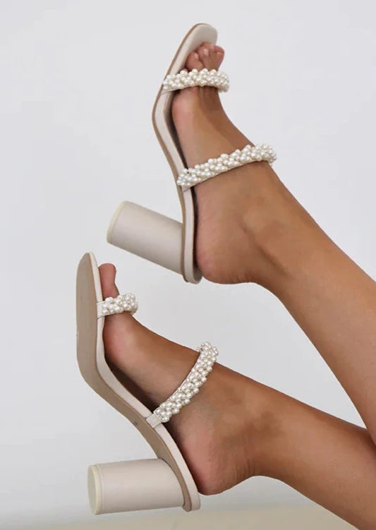 Dolce Vita Noel Heels- Vanilla Pearls
