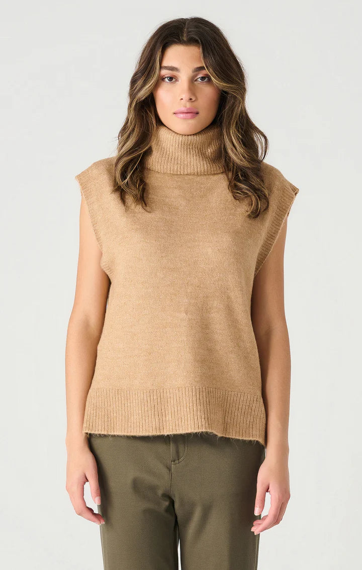 Turtleneck Vest - Camel